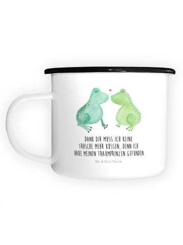 Mr. & Mrs. Panda Wandertasse Frosch Liebe mit Spruch in Weiß