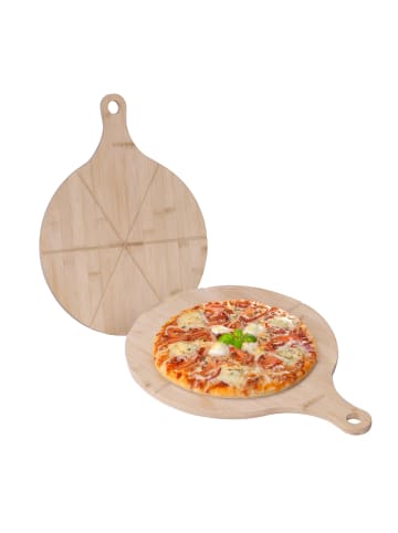 relaxdays 12 x Pizzateller in Natur - Ø 33 cm