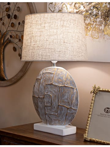 Mauro Ferretti Tischleuchte aus goldenem Kunstharz, Ø 38 x 64 cm