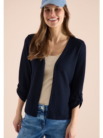 Cecil 3/4-Arm Jacke in Strick-Optik in Blau