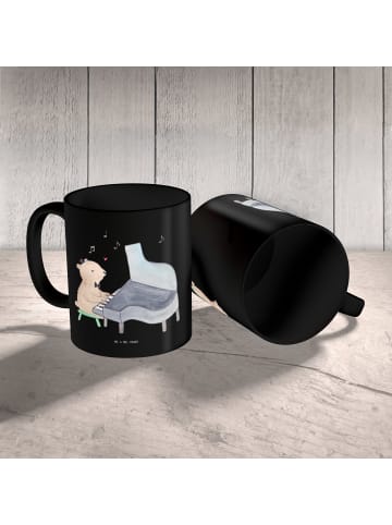 Mr. & Mrs. Panda Tasse Klavier Staubfänger mit Spruch in Schwarz