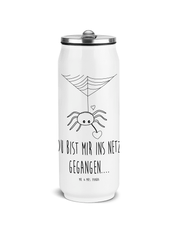 Mr. & Mrs. Panda Thermo Trinkflasche Spinne Agathe Liebe mit Spruch in Weiß