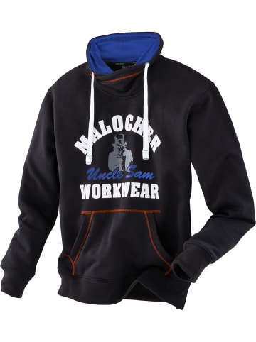 Uncle Sam Sweatshirt in schwarz/marine/orange