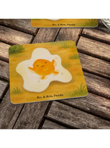 Mr. & Mrs. Panda Tischuntersetzer Spiegelei Ei Design ohne Spruch in Weiß