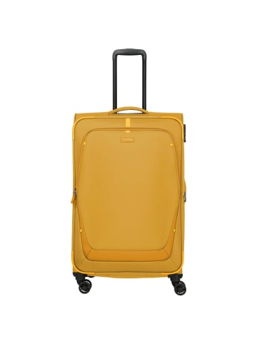 travelite Umbria - 4-Rollen-Trolley L 77 cm erw. (schwarz) in golden glow