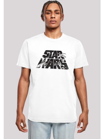 F4NT4STIC T-Shirt Star Wars Logo Space Sketch in weiß