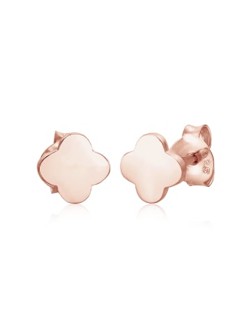 Elli Ohrringe 925 Sterling Silber Kleeblatt, Geo in Rosegold