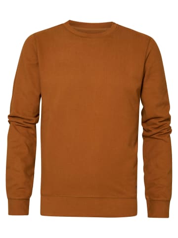 Petrol Industries Unifarbener Sweater Weiser in Braun