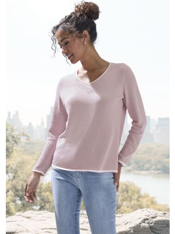 Vivance by Lascana V-Ausschnitt-Pullover in mauve-rosé