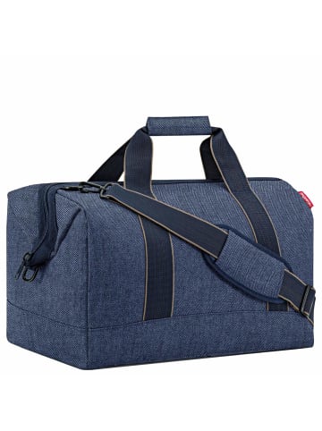 Reisenthel travelling allrounder L - Reisetasche 48 cm (smiley grey) in herringbone dark blue