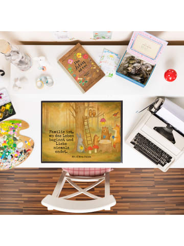 Mr. & Mrs. Panda Schreibunterlage Waldtiere Picknick Design mit ... in Weiß