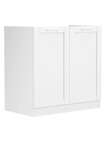 VCM  Spülenschrank Küche Breite 80 cm Colura in Weiß