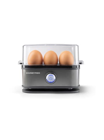 Gourmet Maxx Eierkocher für 6 Eier 400W anthrazit grau