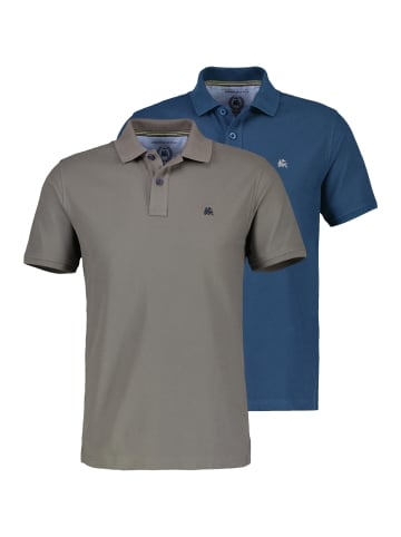 Lerros Poloshirt Basic in grau / blau