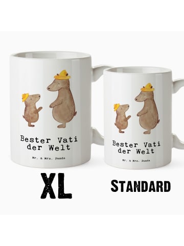 Mr. & Mrs. Panda Becher XL Bär Bester Vati der Welt mit Spruch in Weiß