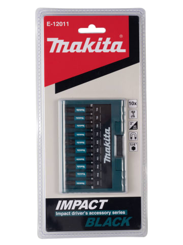 Makita E-12011 Impact Black Bit-Set 10-tlg in Türkis