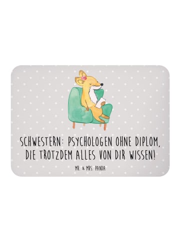 Mr. & Mrs. Panda Kühlschrankmagnet Schwestern Psychologen mit Sp... in Grau Pastell