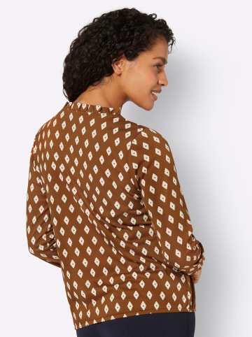 WITT WEIDEN Druck-Shirt in cognac-ecru-bedruckt