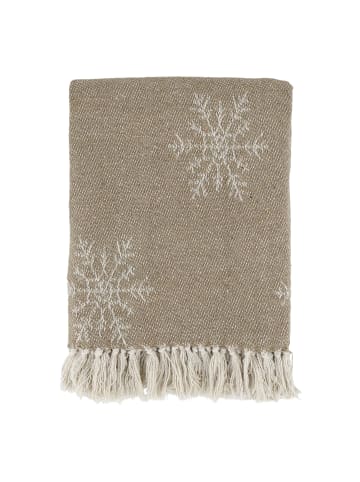 Chic Antique Aix Plaid Garnüberschuss mit Eiskristallen in latte