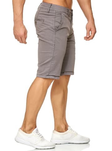 Max Men Chino Shorts Capri 3/4 Hose Stretch Bermuda in Grau