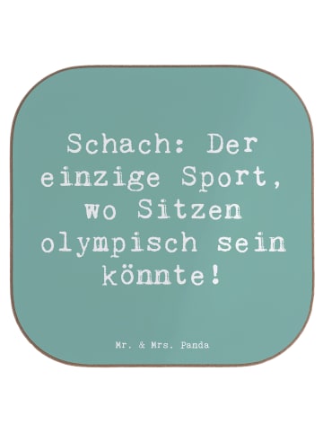 Mr. & Mrs. Panda Untersetzer für Gläser Spruch Schach Sport mit ... in Meeresbrise