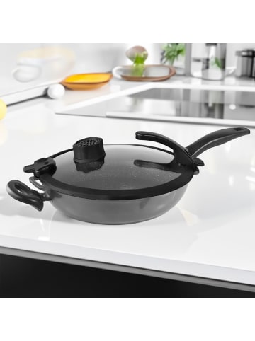 Stoneline Glasdeckel 32 cm mit SMELL WELL Funktion in Schwarz