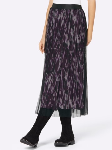 creation L Druck-Rock in traube-schwarz-bedruckt