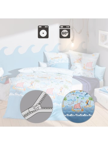 kaeppel Renforcé Kinder-Bettwäsche in blau