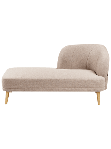 Beliani Chaiselongue TANLAY in Braun - (W) 74 x (H) 78 x (L) 153 cm rechtsseitig