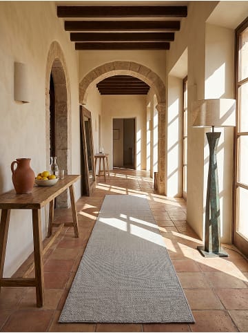 KADIMA DESIGN Teppich Flachgewebe Pflegeleicht NORA Wohnzimmer Modern Wohnlich in Hellgrau