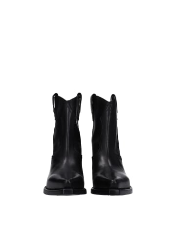 Premiata Schwarz Leder Knöchel Stiefel