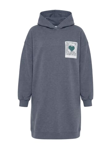 Studio Untold Jerseykleid in dunkelgrau melange