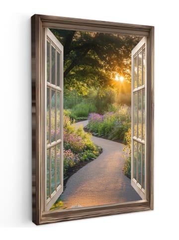 MuchoWow Leinwand Bilder Hellgelb