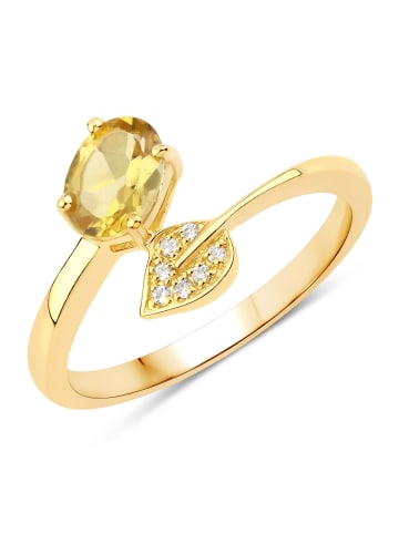Rafaela Donata Ring Sterling Silber gelbvergoldet Beryll gelb Topas weiß in gelbgold