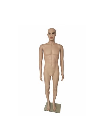 relaxdays Schaufensterpuppe in Beige - (B)42 x (H)185 x (T)30 cm