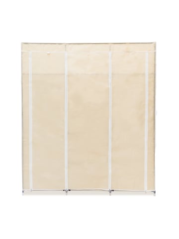 relaxdays 1x Faltschrank in Beige - (B)148 x (H)173 x (T)42,5 cm