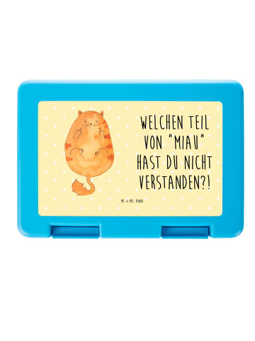 Mr. & Mrs. Panda Bentobox Katze Mittelfinger mit Spruch in Gelb Pastell