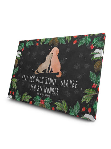 Mr. & Mrs. Panda Tee Adventskalender Hunde Liebe mit Spruch in Kreidetafel