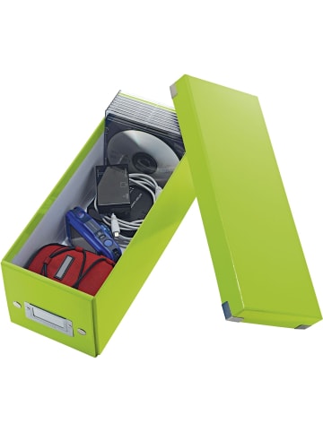 Leitz Ablagebox Click & Store Wow CD Graukarton grün