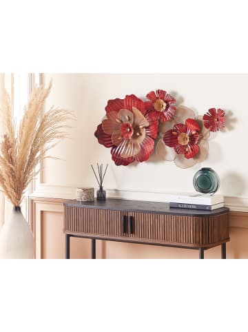 Beliani Wandobjekt SCANDIUM in Rot/Gold - (W) 88 x (H) 45 x (L) 11 cm Horizontal