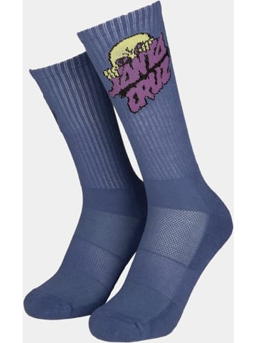 Santa Cruz Socke "Knibbs Alien Stacked Strip Sock" in Blau