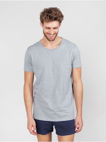 Erlich Textil  Paul T-Shirt, Paul T-Shirt aus Bio-Baumwolle in hellgrau-melange