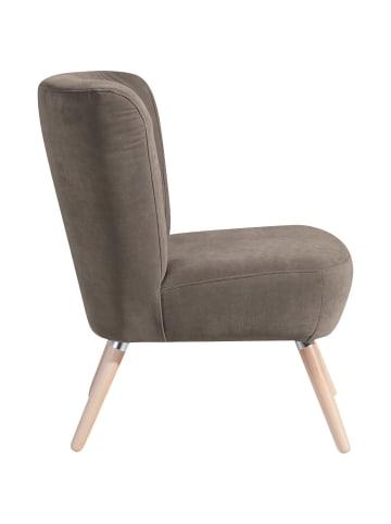 58 aufm Kessel SESSEL Kassi Bezug Veloursstoff Buche natur / sahara