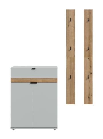 ebuy24 Garderobenmöbel Naro (3-teilig) Grau 150 x 37 cm