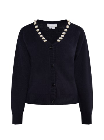 Usha Damen Cardigan Mit Perlen in Schwarz