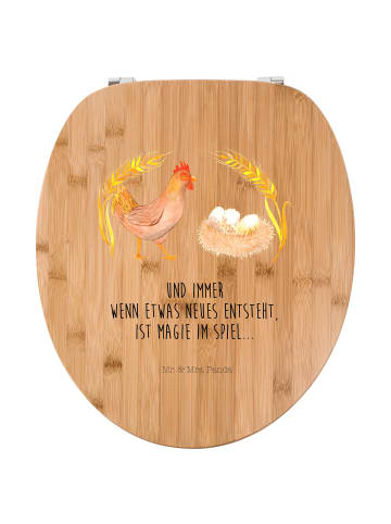 Mr. & Mrs. Panda Toilettendeckel Huhn Stolz mit Spruch in Braun