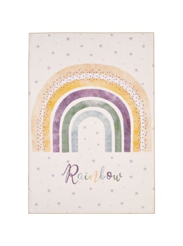KADIMA DESIGN Kinderteppich Waschbar Regenbogen TRAUN Strapazierfähig OEKO-TEX