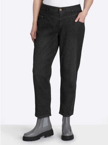 sheego Jeans in black denim