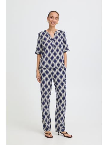 b. young Kurzarm-Bluse BYMMJOELLA Regular fit in OGEE IKAT MED BLUE