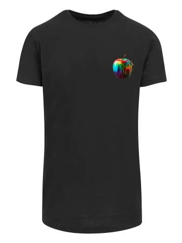 F4NT4STIC Long Cut T-Shirt Colorfood Collection - Rainbow Apple in schwarz